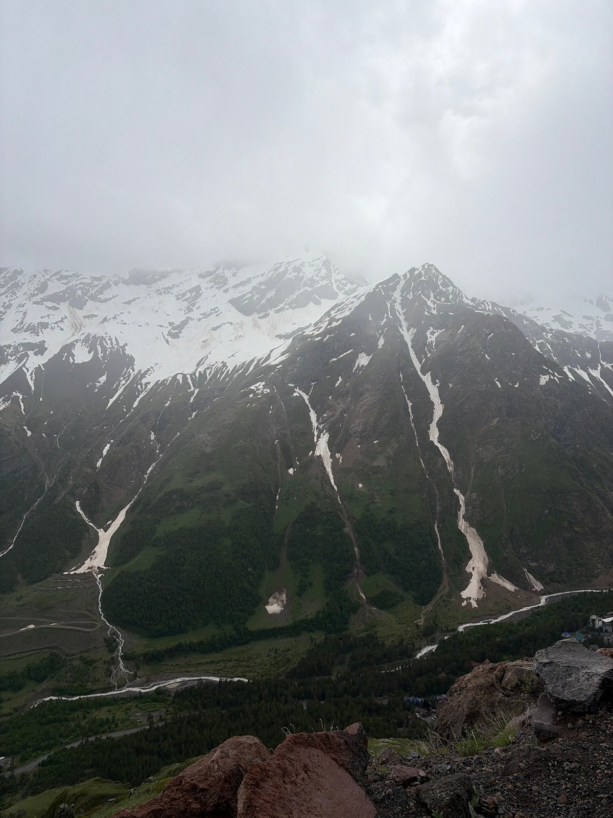 Hiking near Mount Elbrus in the Caucasus Mountains