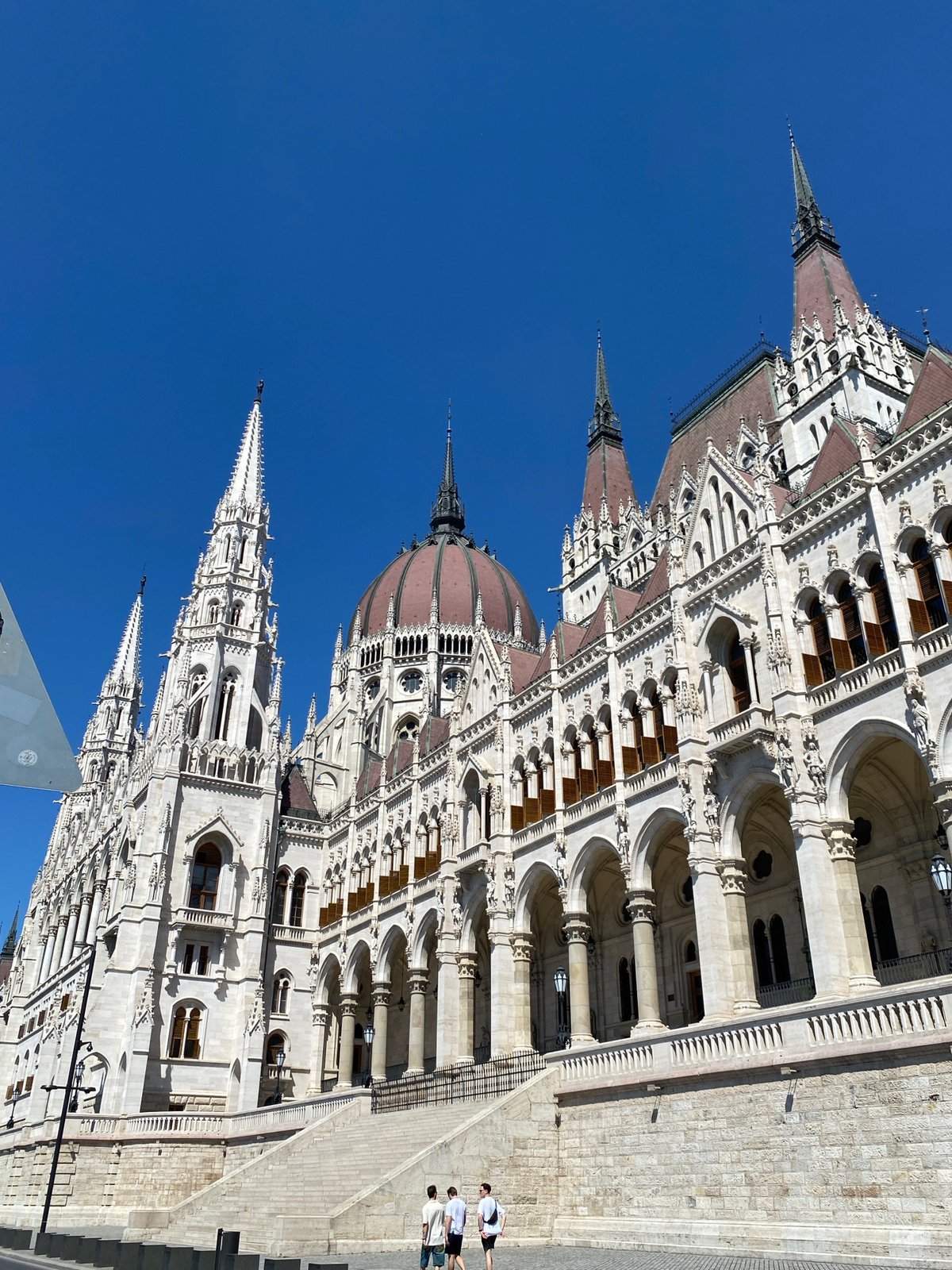 Hungarian Parliament Building photographed under clear skies in Budapest