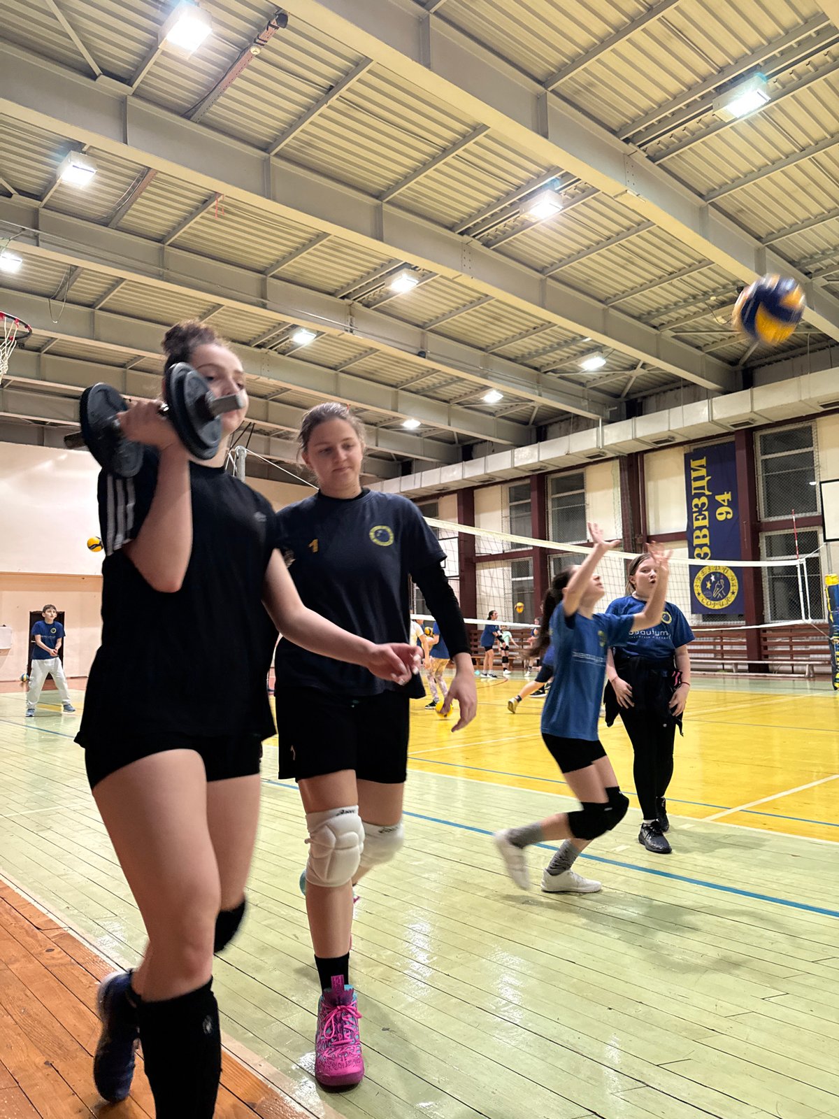 Youth volleyball training session at Sofia sports facility