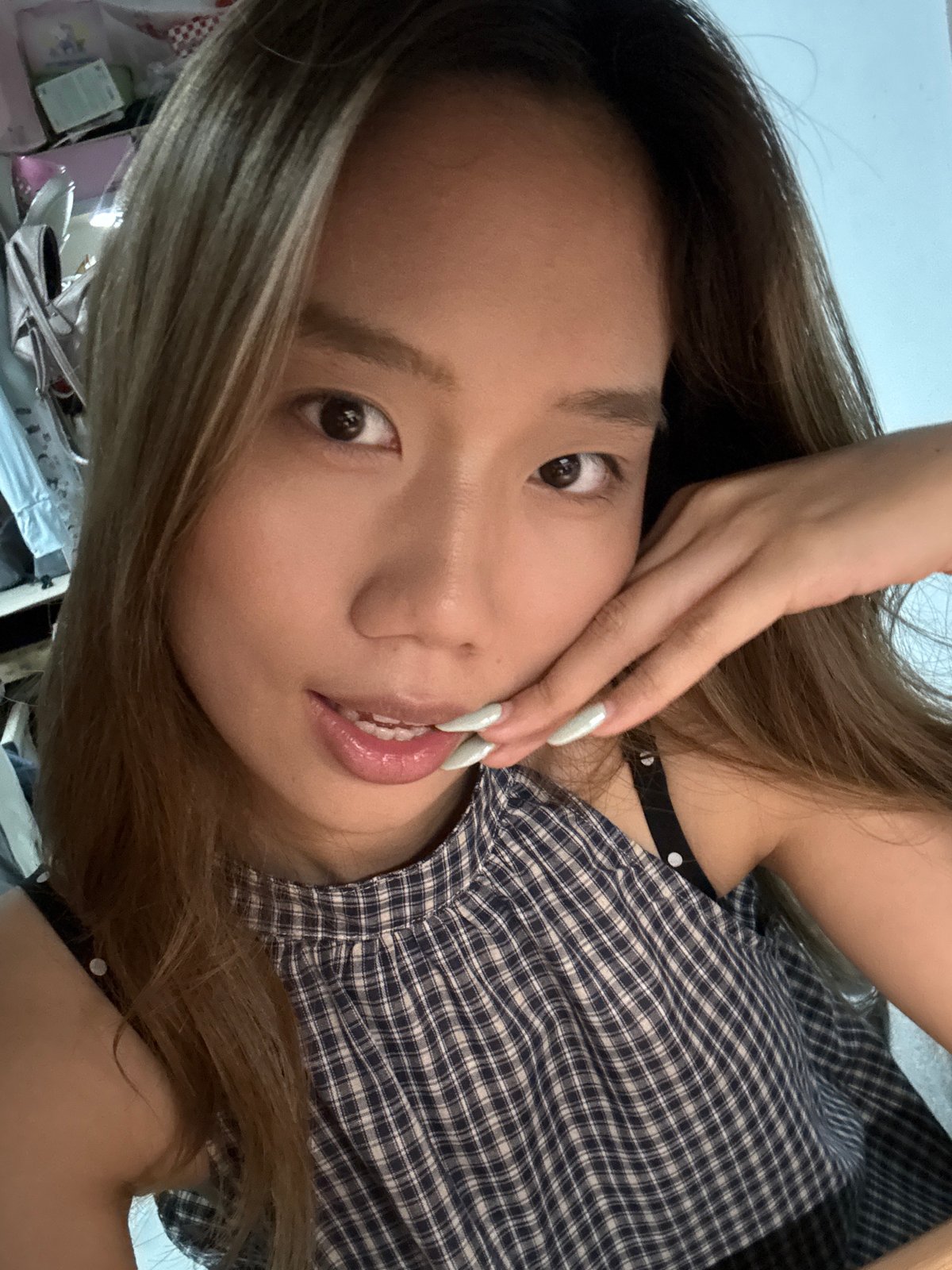 Casual bedroom selfie session in Nan'an District, Chongqing