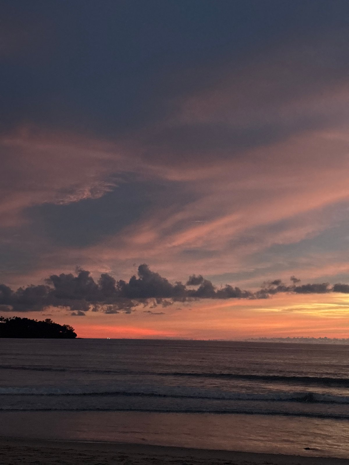 Sunset gathering at Choeng Thale beach, Thailand