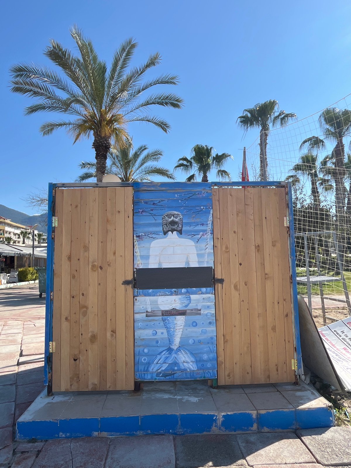 Morning beach activities captured at Alanya resort area