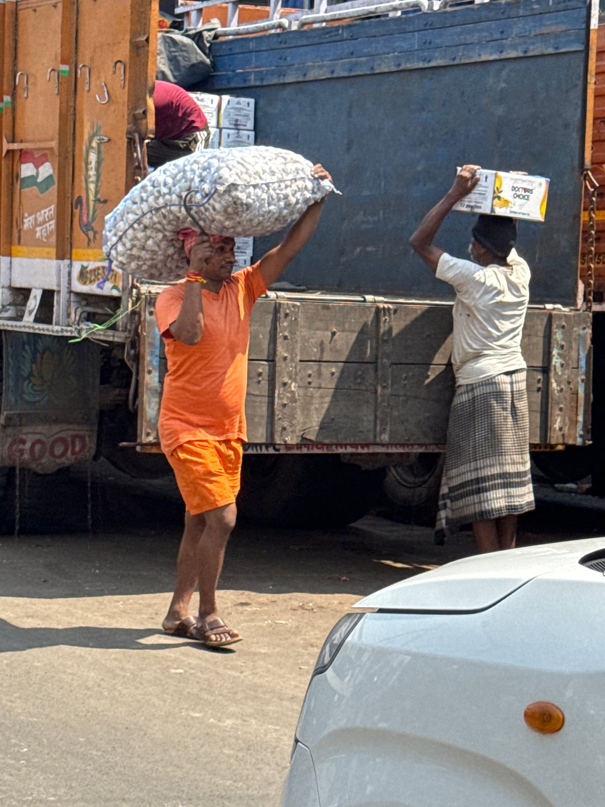 Daily street life documented across Kolkata commercial districts