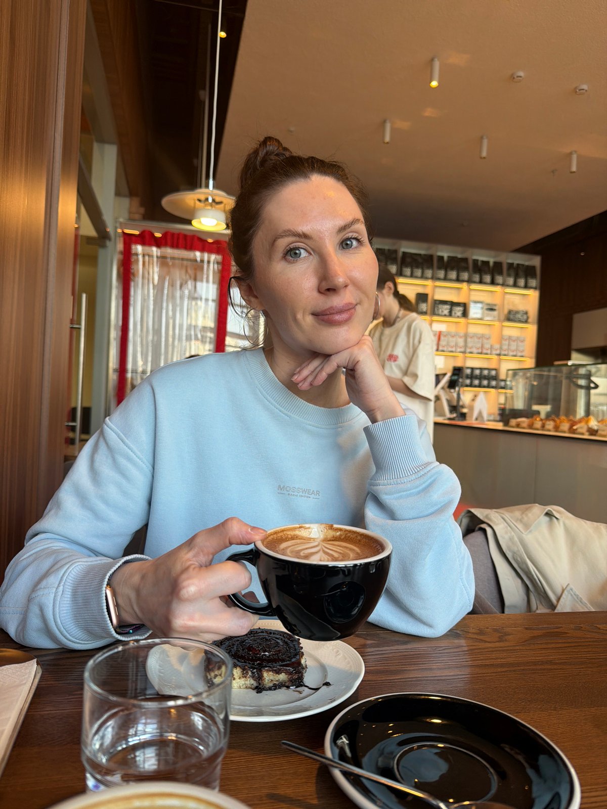 Women share coffee and conversation at Perm cafe