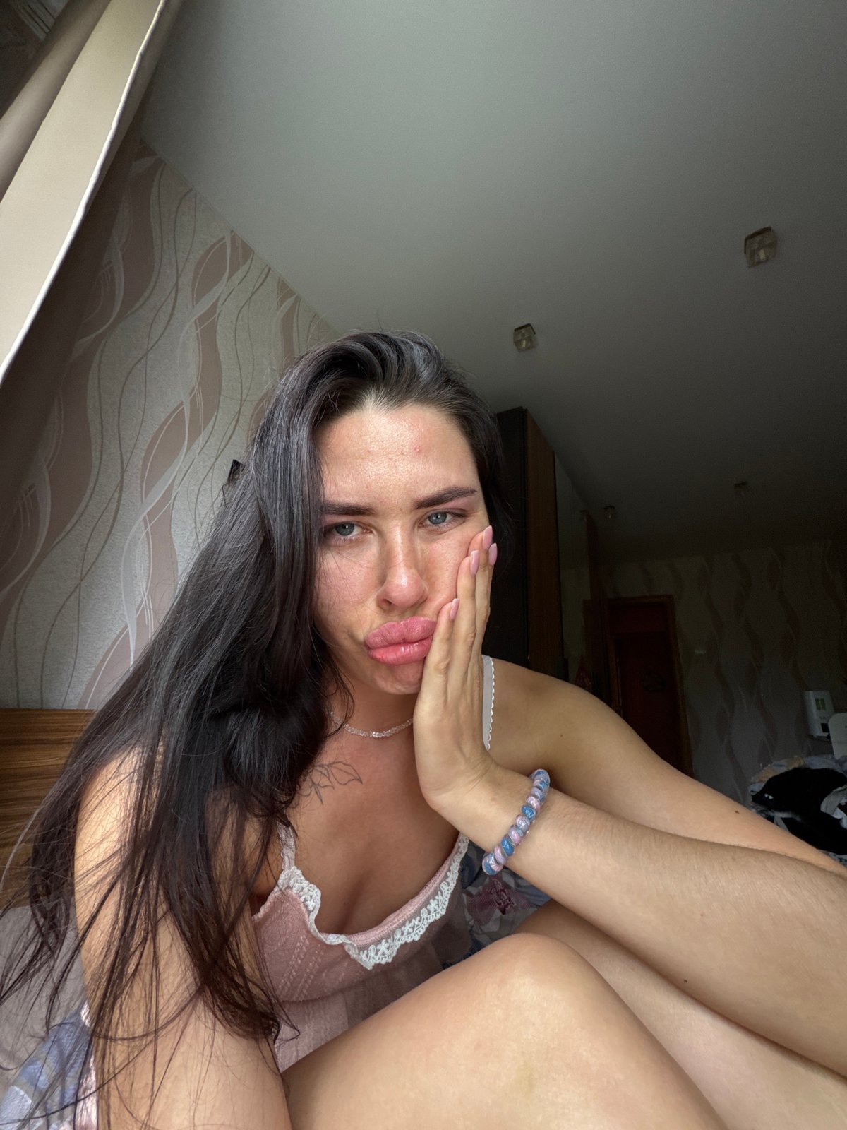 Lazy morning skincare and self-care routine at home in Chaikovsky