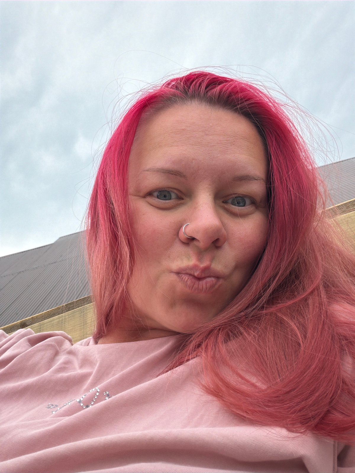 Quick selfie session outdoors in Chaikovsky, Russia