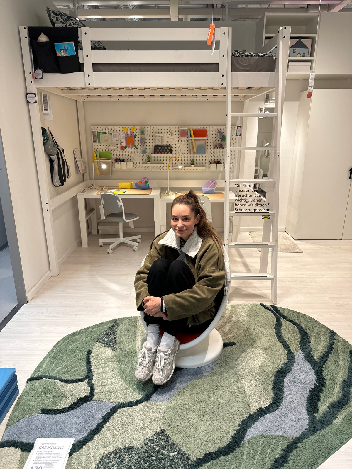 Morning shopper visits IKEA furniture section in Kiel, Germany