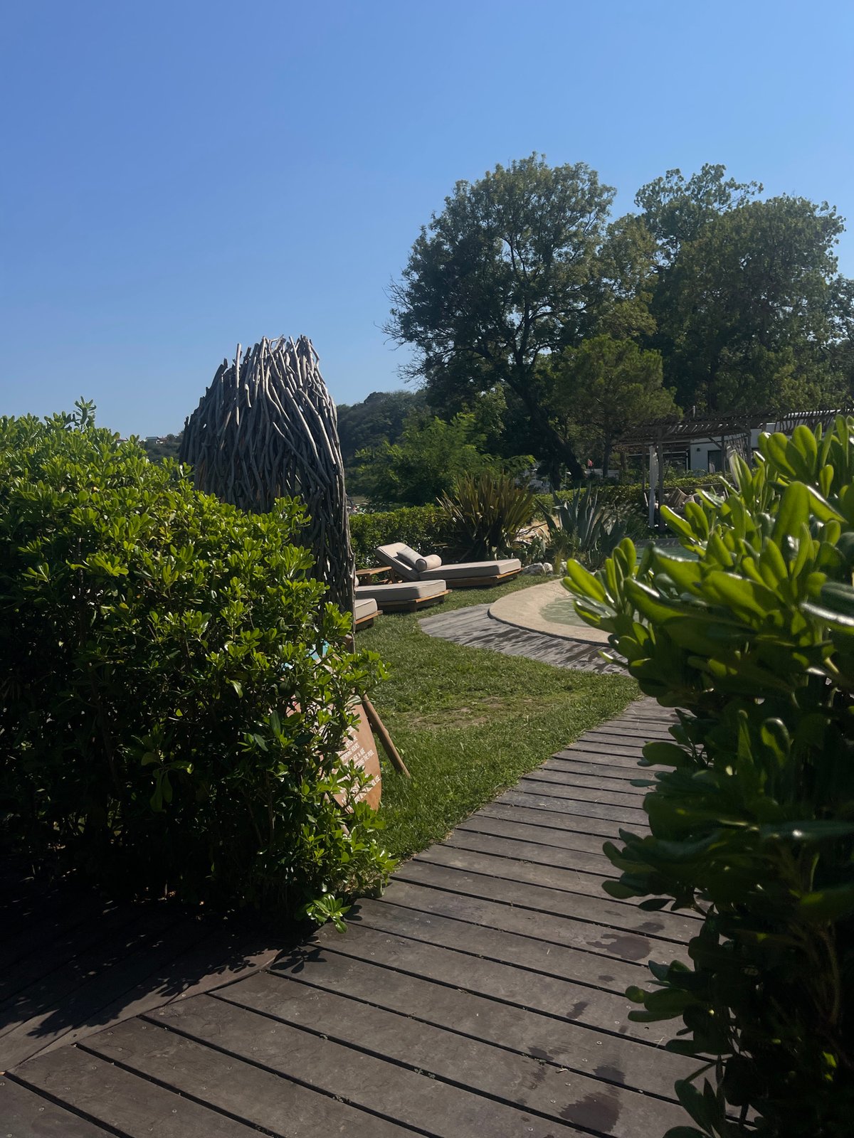 Lazy summer morning at a Black Sea resort in Chernomorets
