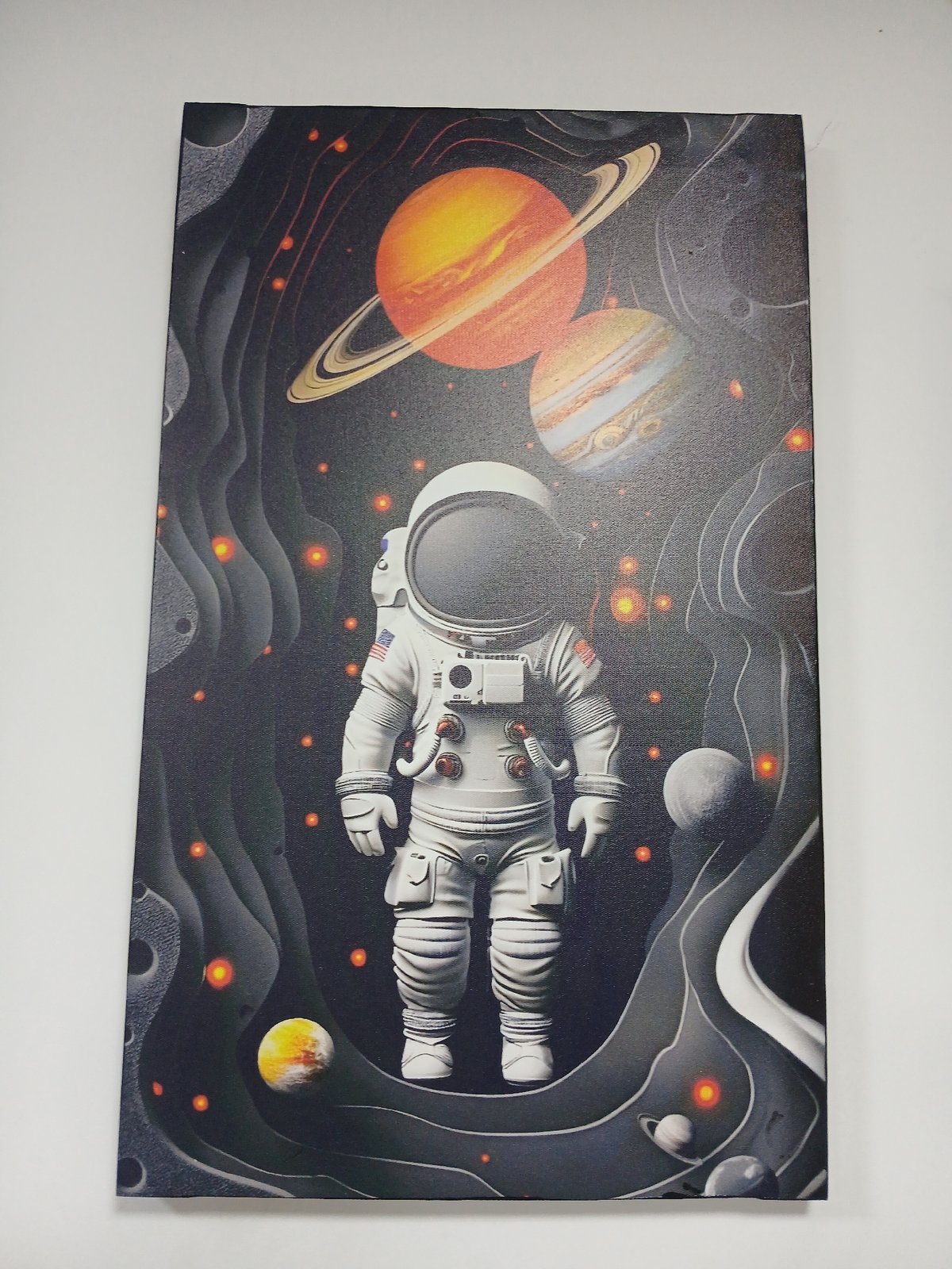 Eclectic wall art collection mixing pop culture and novelty prints