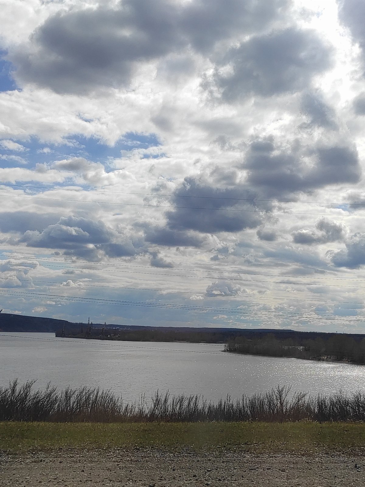 Dramatic landscape captured along waterway in Chaikovsky, Russia