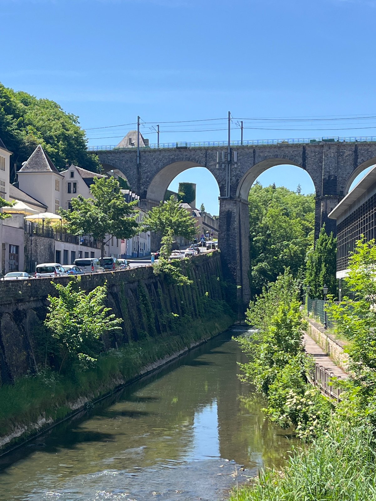 Alzette River scenes documented across Luxembourg City center