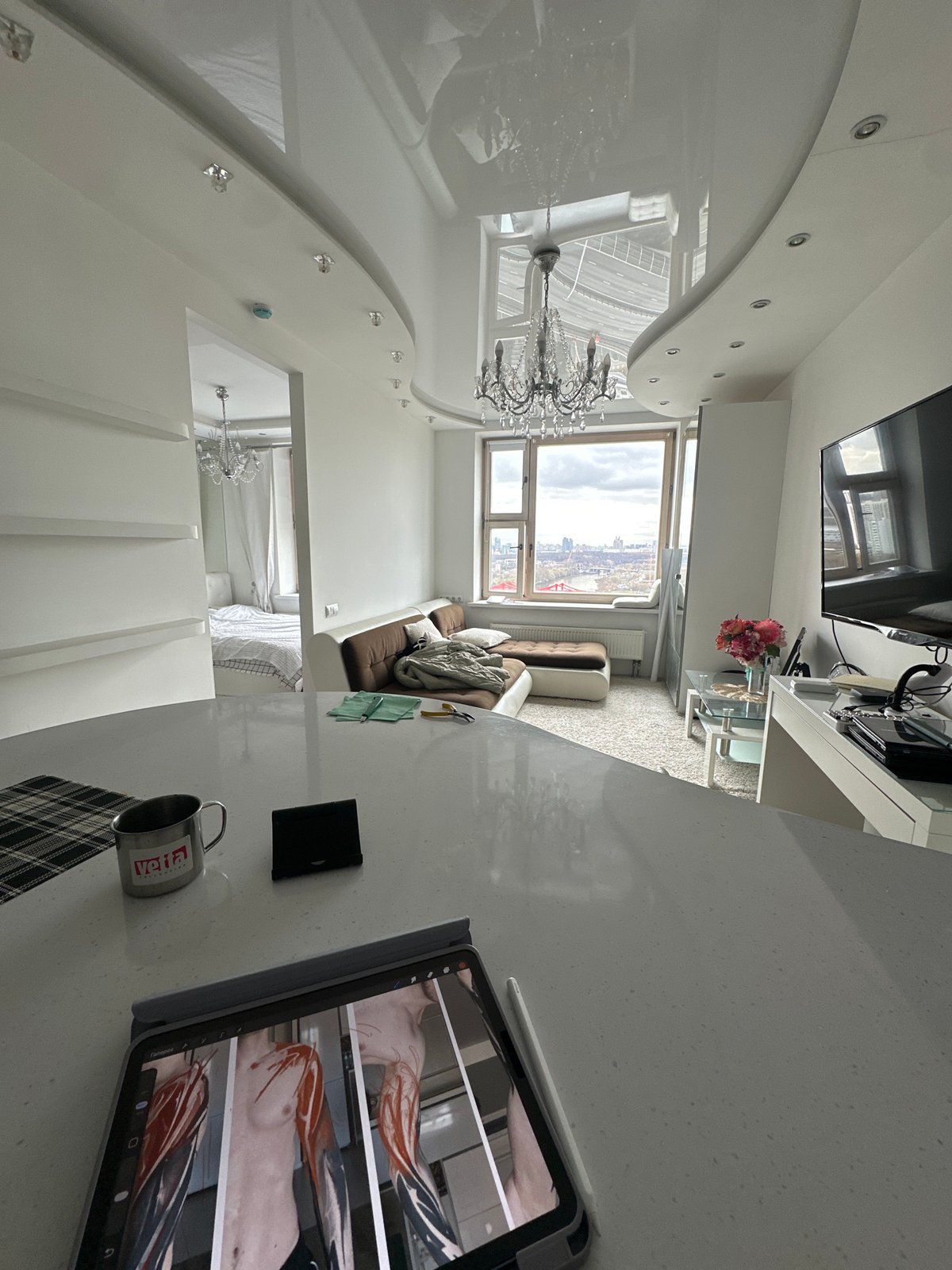 Morning scenes captured across Moscow area apartments