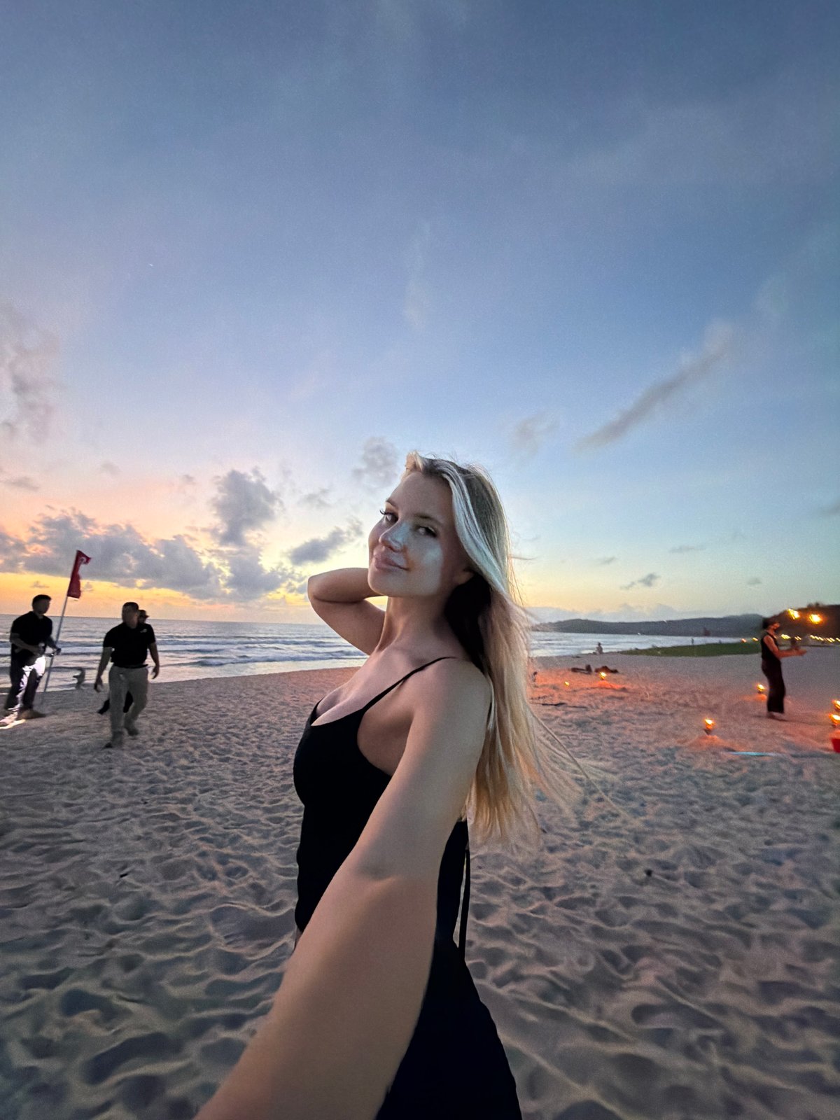 Fire show and sunset vibes on a Choeng Thale beach
