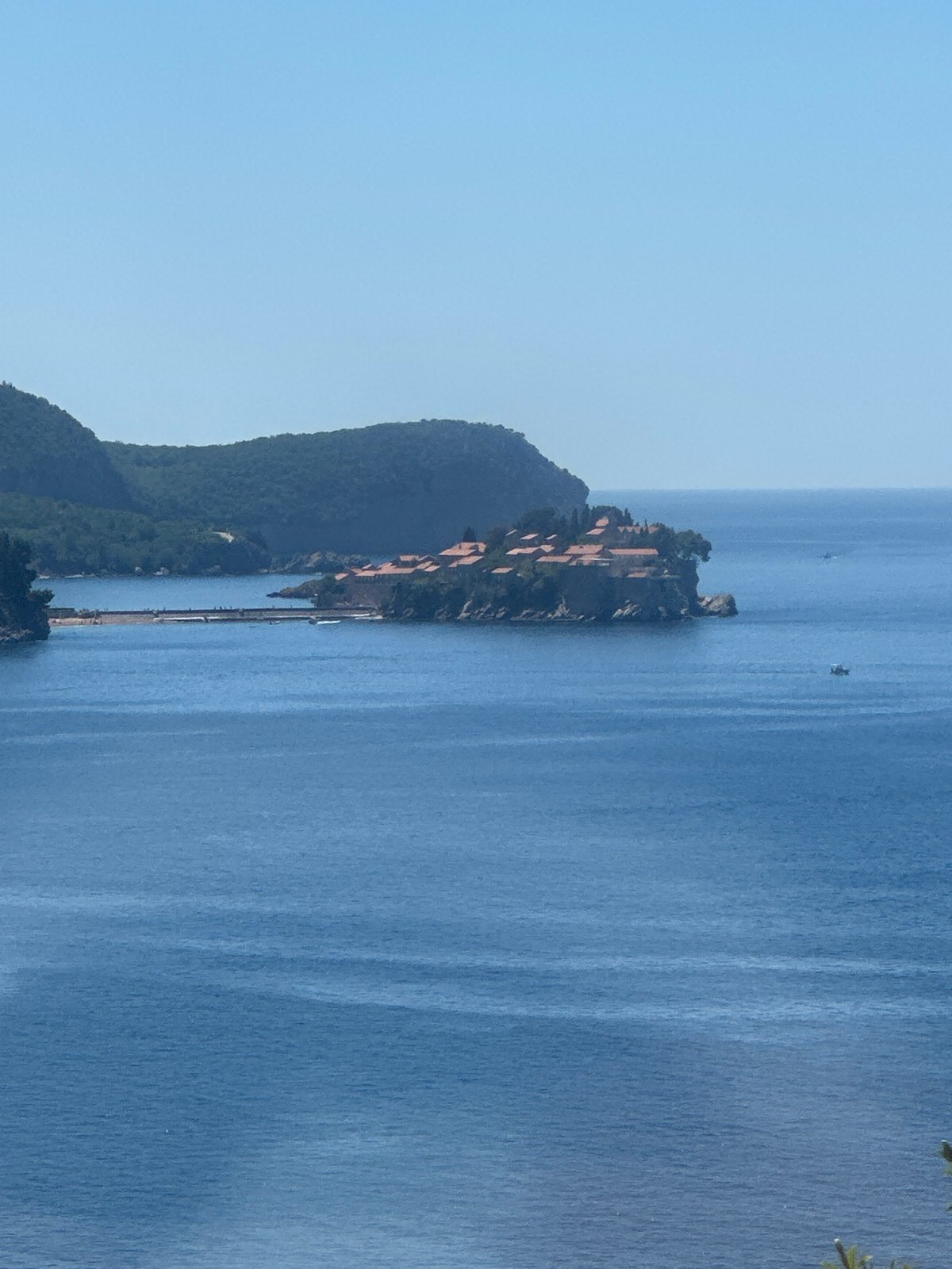 Sveti Stefan islet documented from Kamenovo, Montenegro coastline