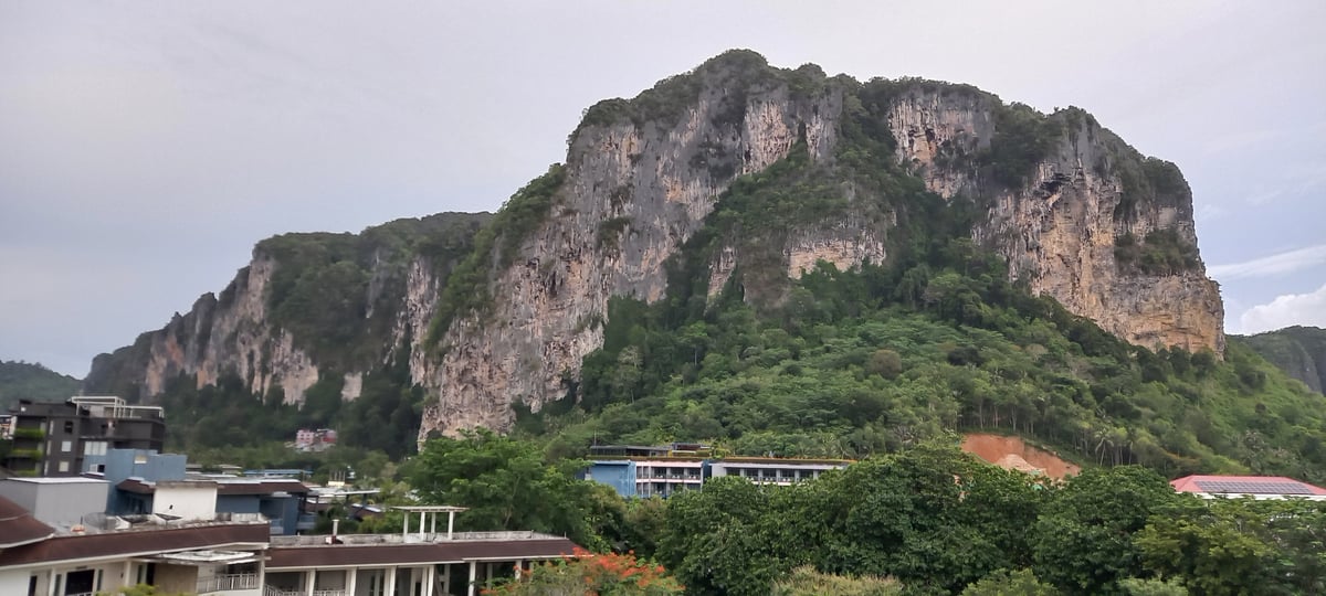 Tourist captures overcast morning views of Ban Ao Nang coastal town