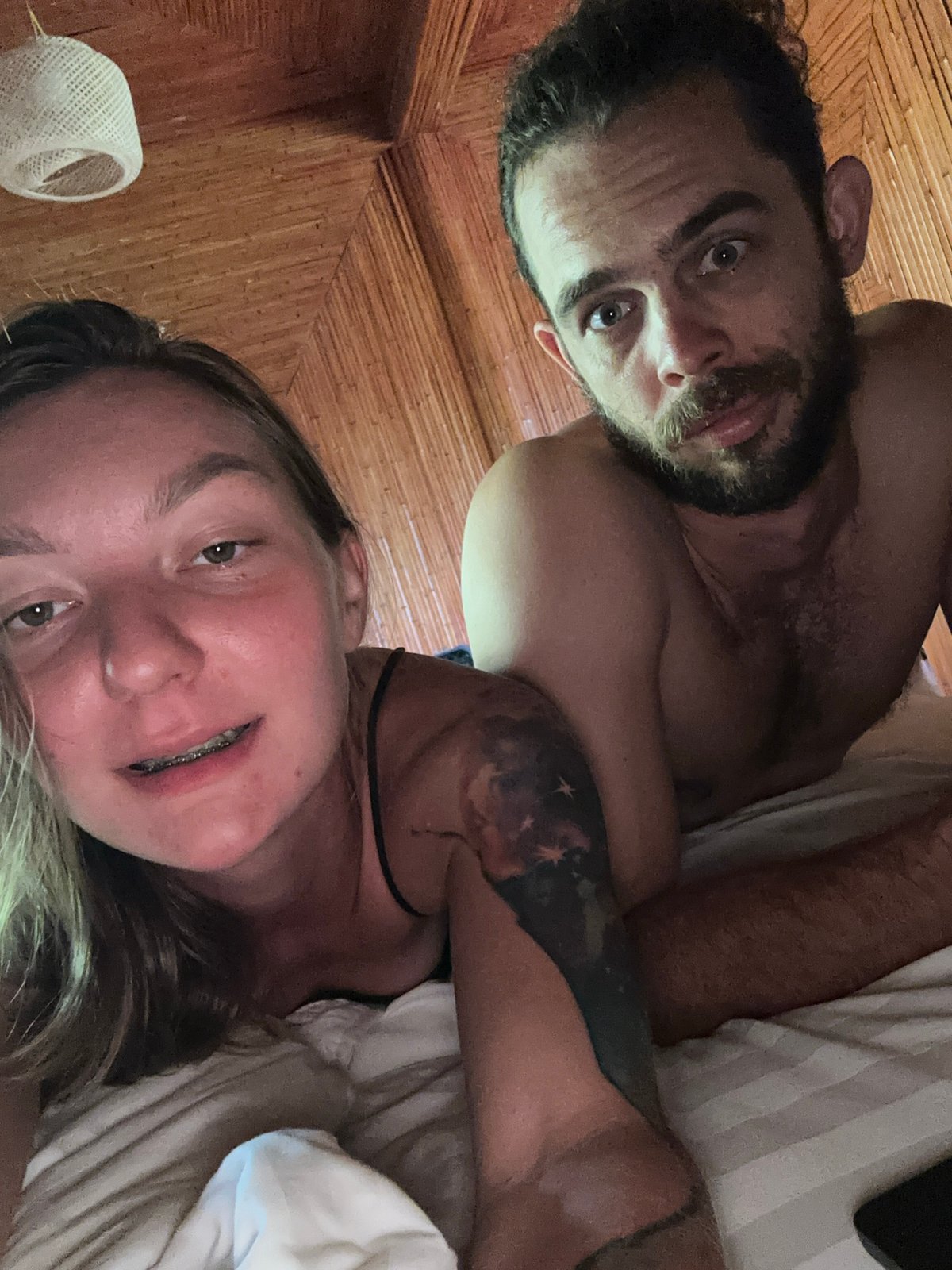 Couple's quiet morning moments at Vietnamese mountain retreat