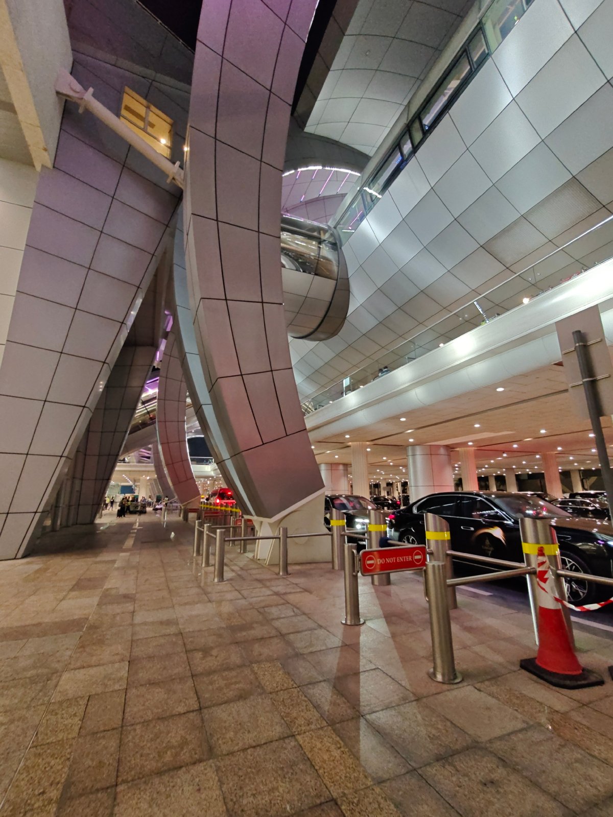 Evening snapshots document casual moments at Dubai International Airport