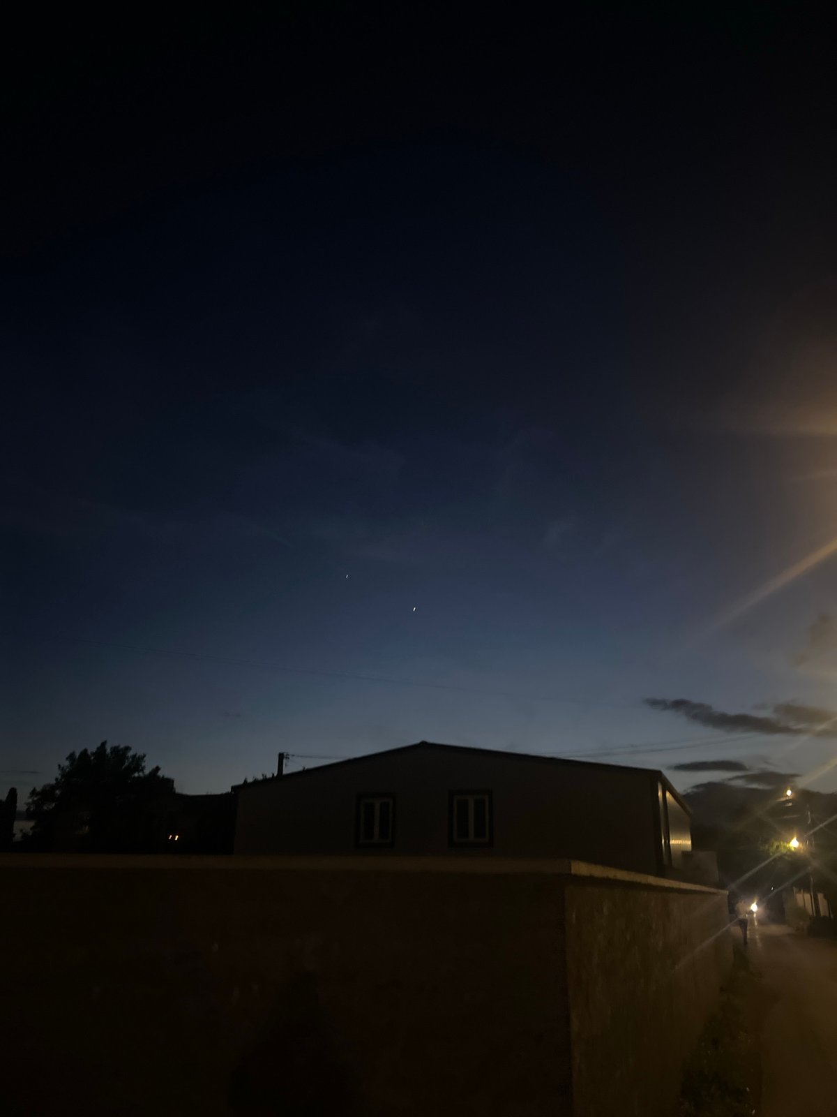 Evening sky transition observed in Podgorica, Montenegro