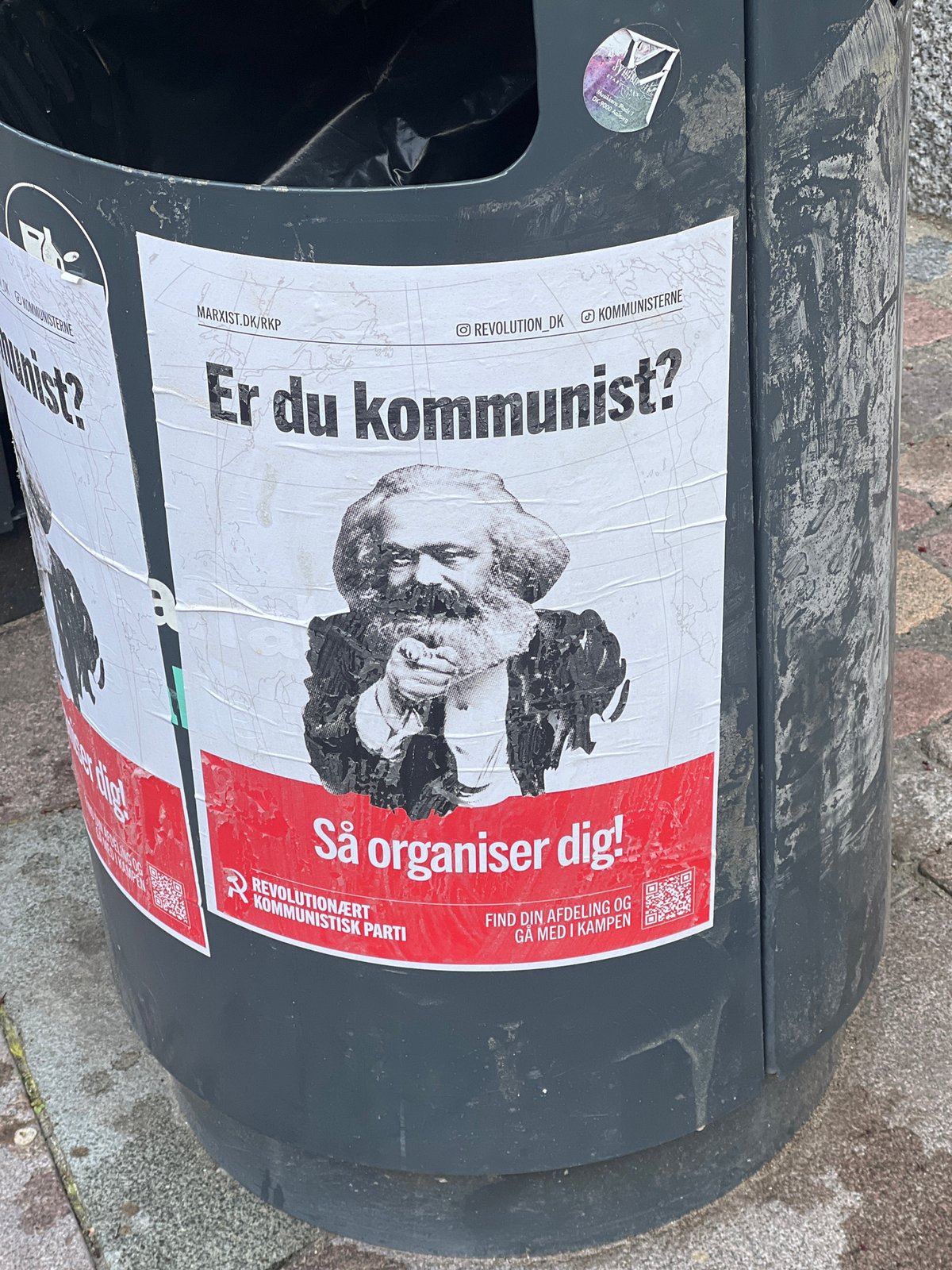 Political posters asking about communist affiliation spotted in Aalborg