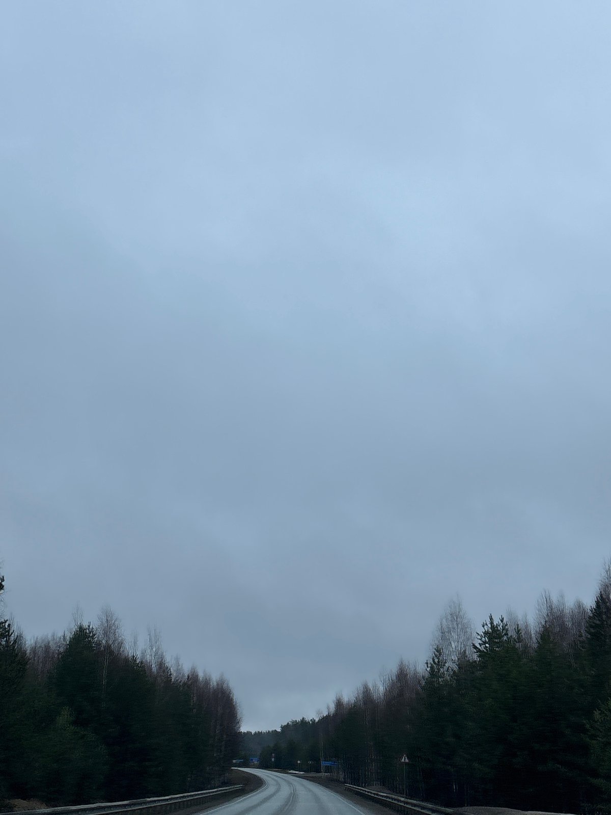 Overcast morning travel scene documented near Chaikovsky, Russia