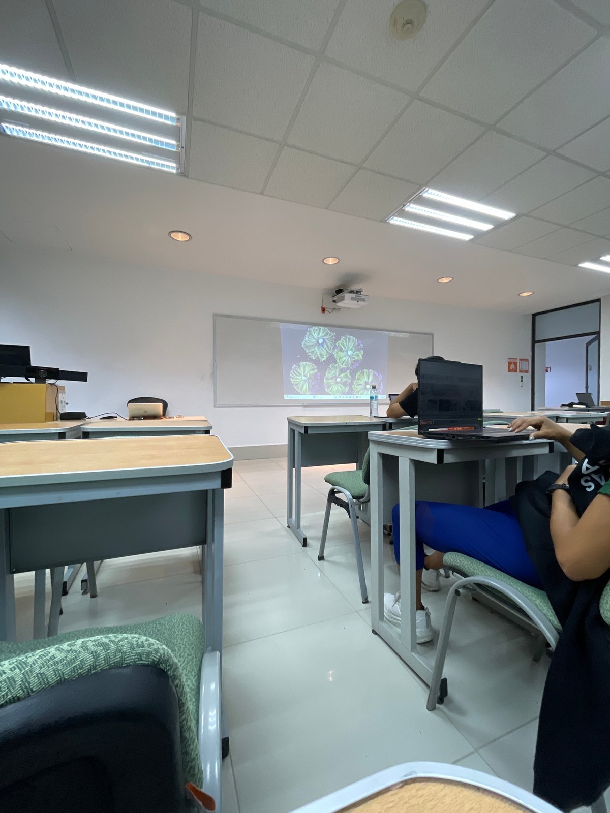 Late night classroom session observed in San Andrés Cholula