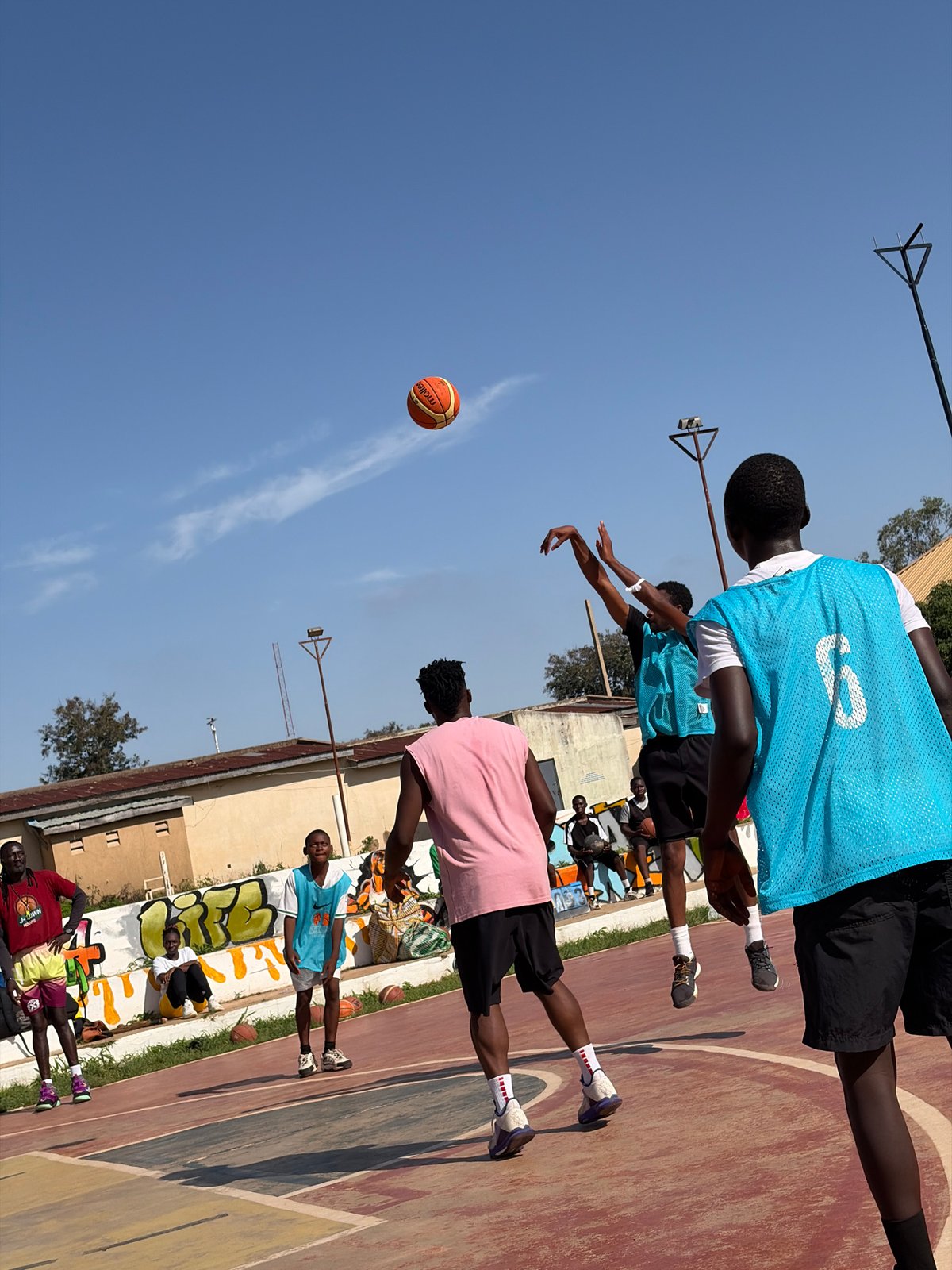 Pickup basketball and street life in Jos, Nigeria