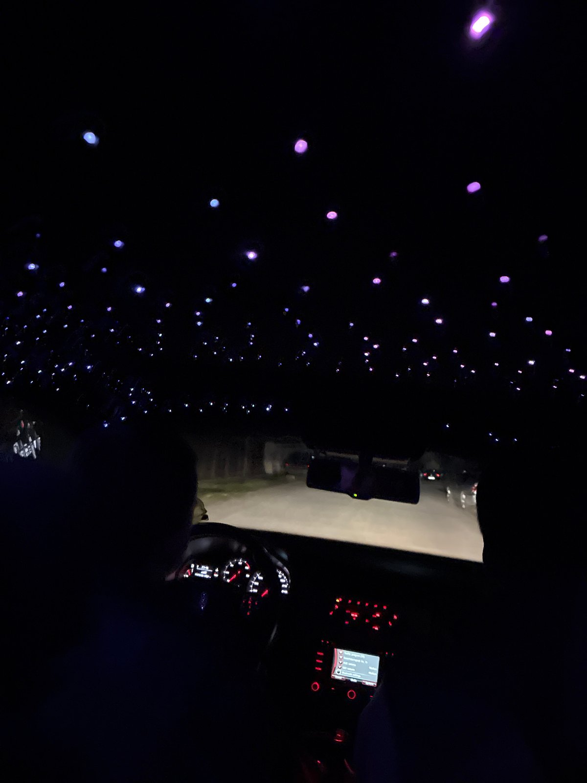 Nighttime drive captured in Berkovitsa, Bulgaria