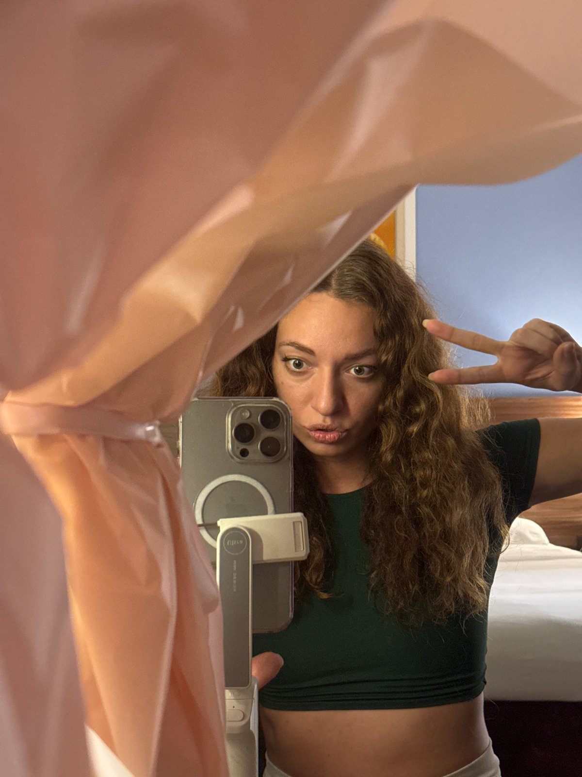 Hotel selfie series across a Hanoi stay