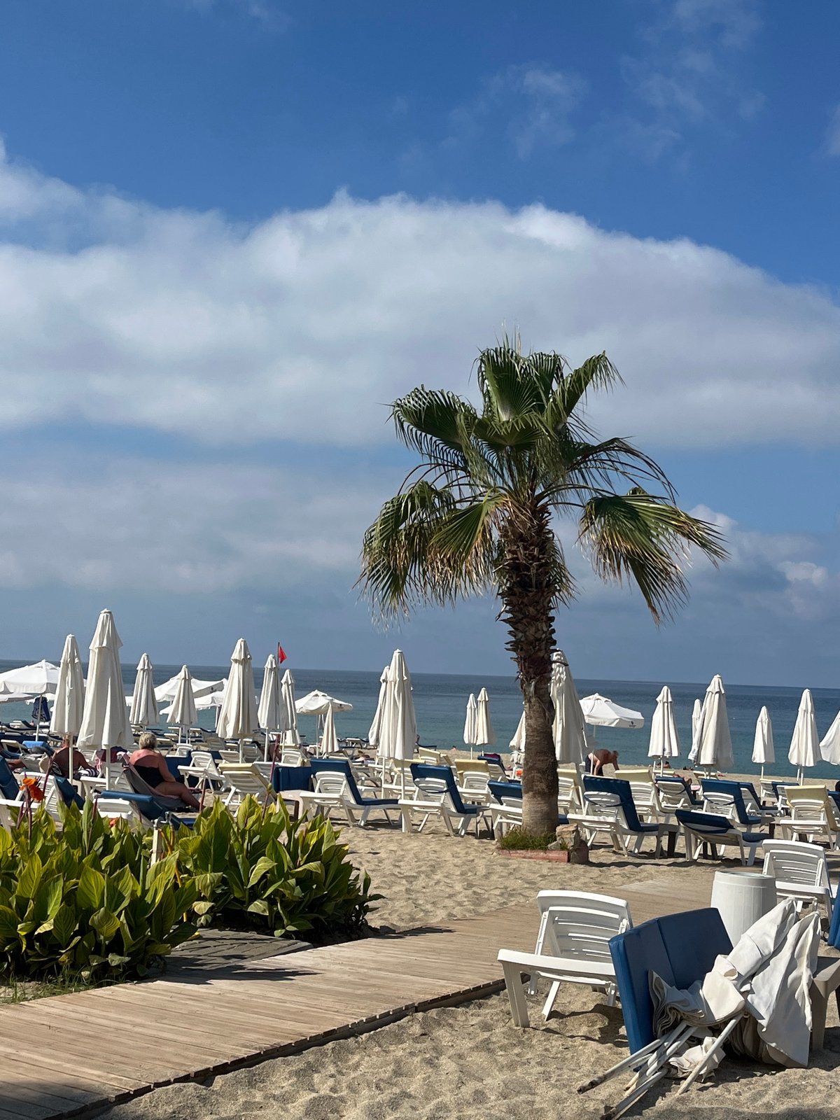 Morning beach scenes captured in Alanya, Turkey
