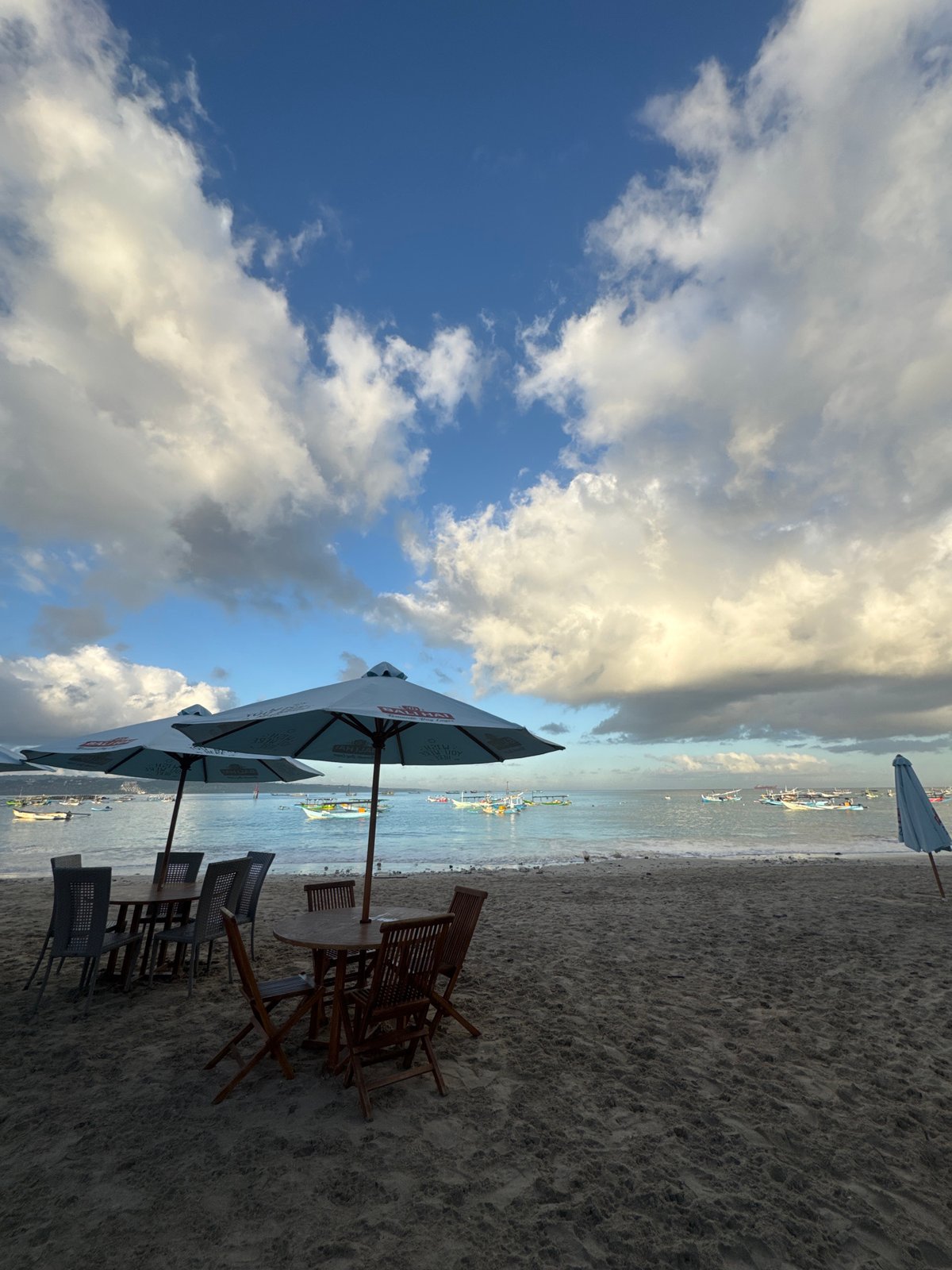 Evening beach life documented in Kuta, Indonesia