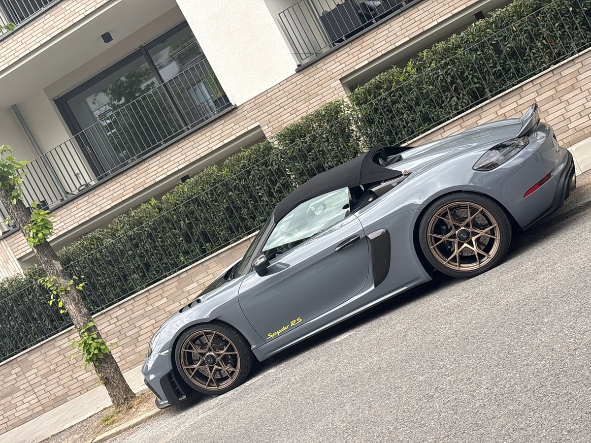 Gray Porsche 718 Spyder RS spotted parked in Bottrop