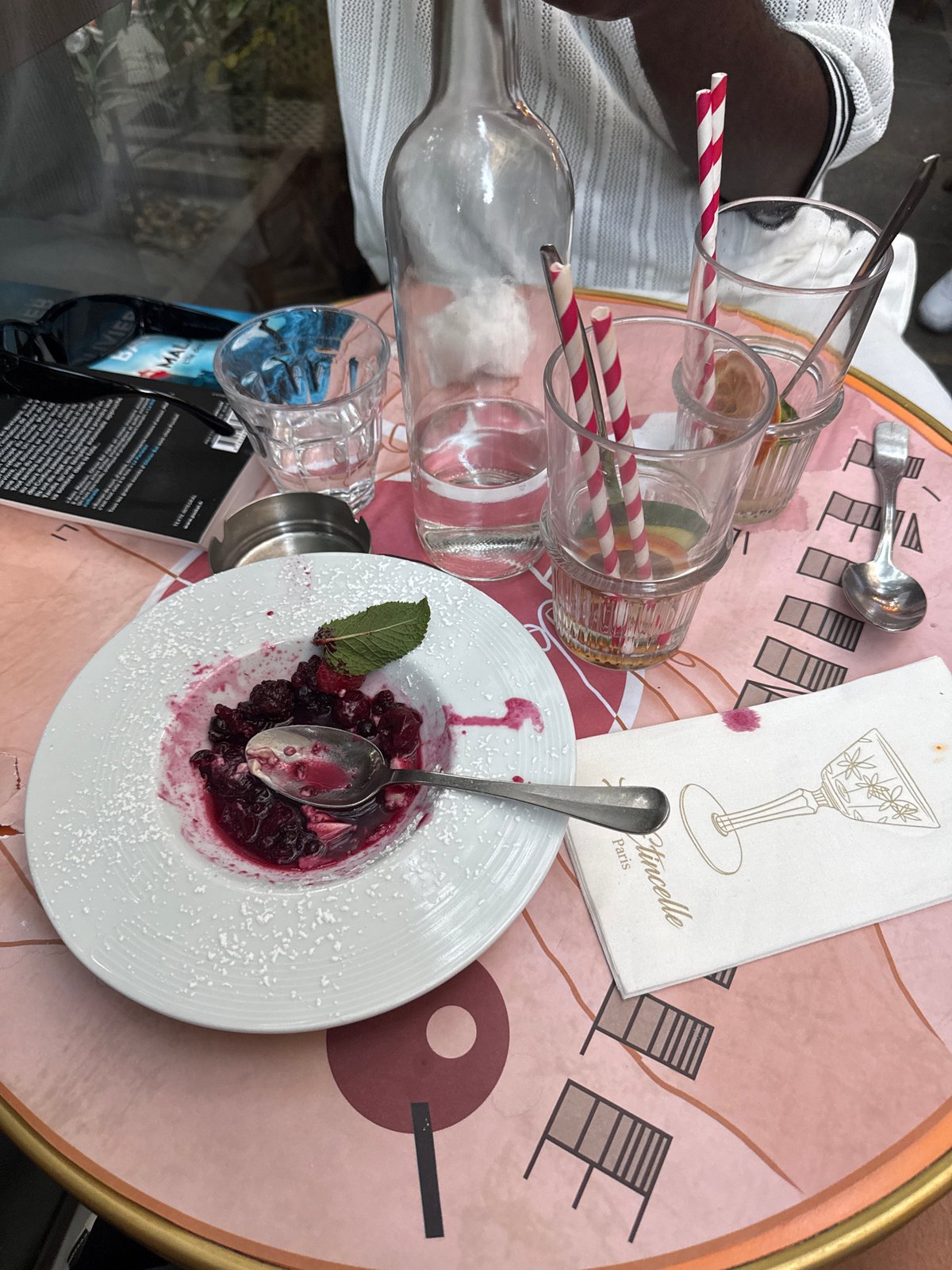 Evening café terrace moments in central Paris
