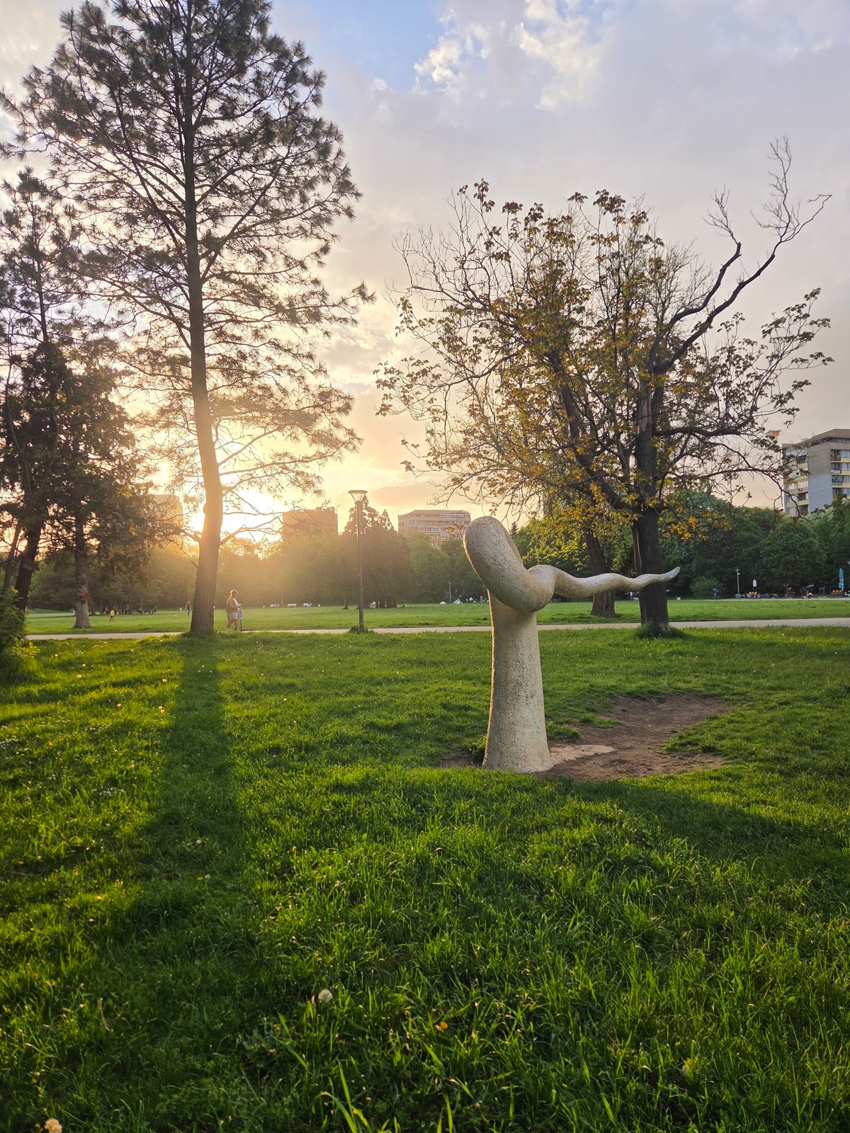 Stone snake sculpture spotted in Sofia park