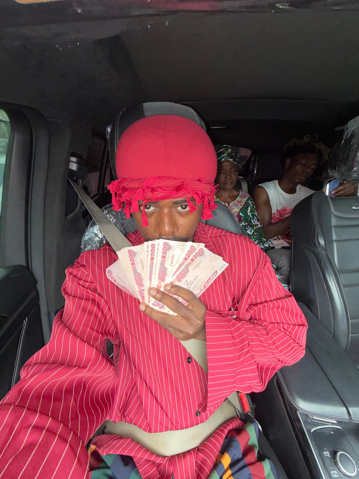 Group of five travels by car in Igboefon, Nigeria