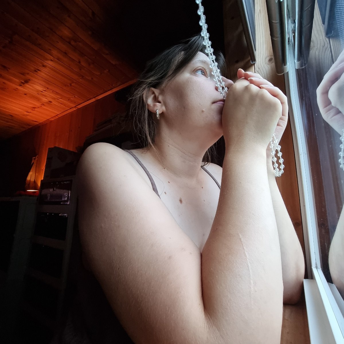 Cozy rural cabin evening with kids, cats, and a dog
