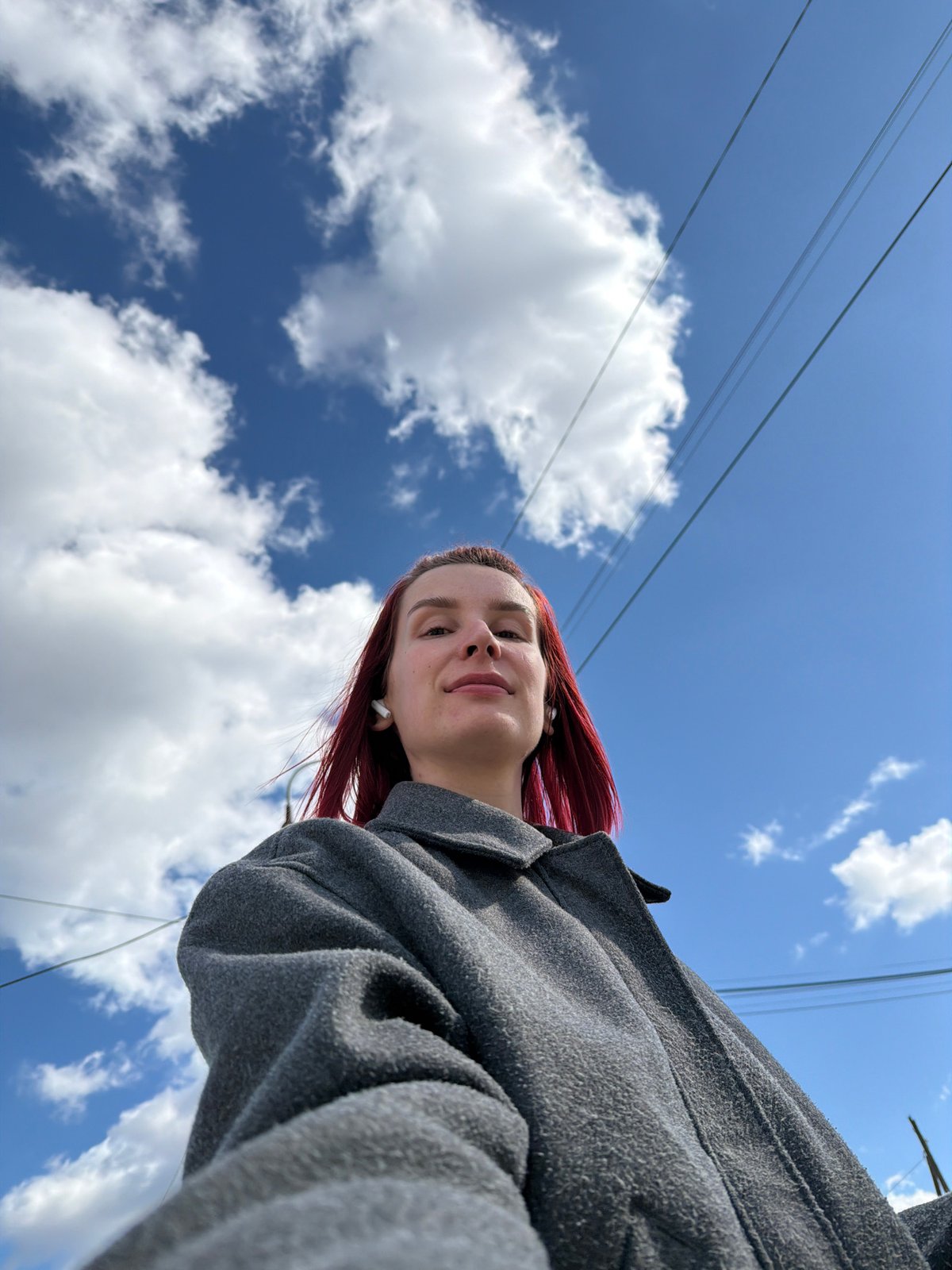 Morning selfies and street scenes captured in Chaikovsky, Russia