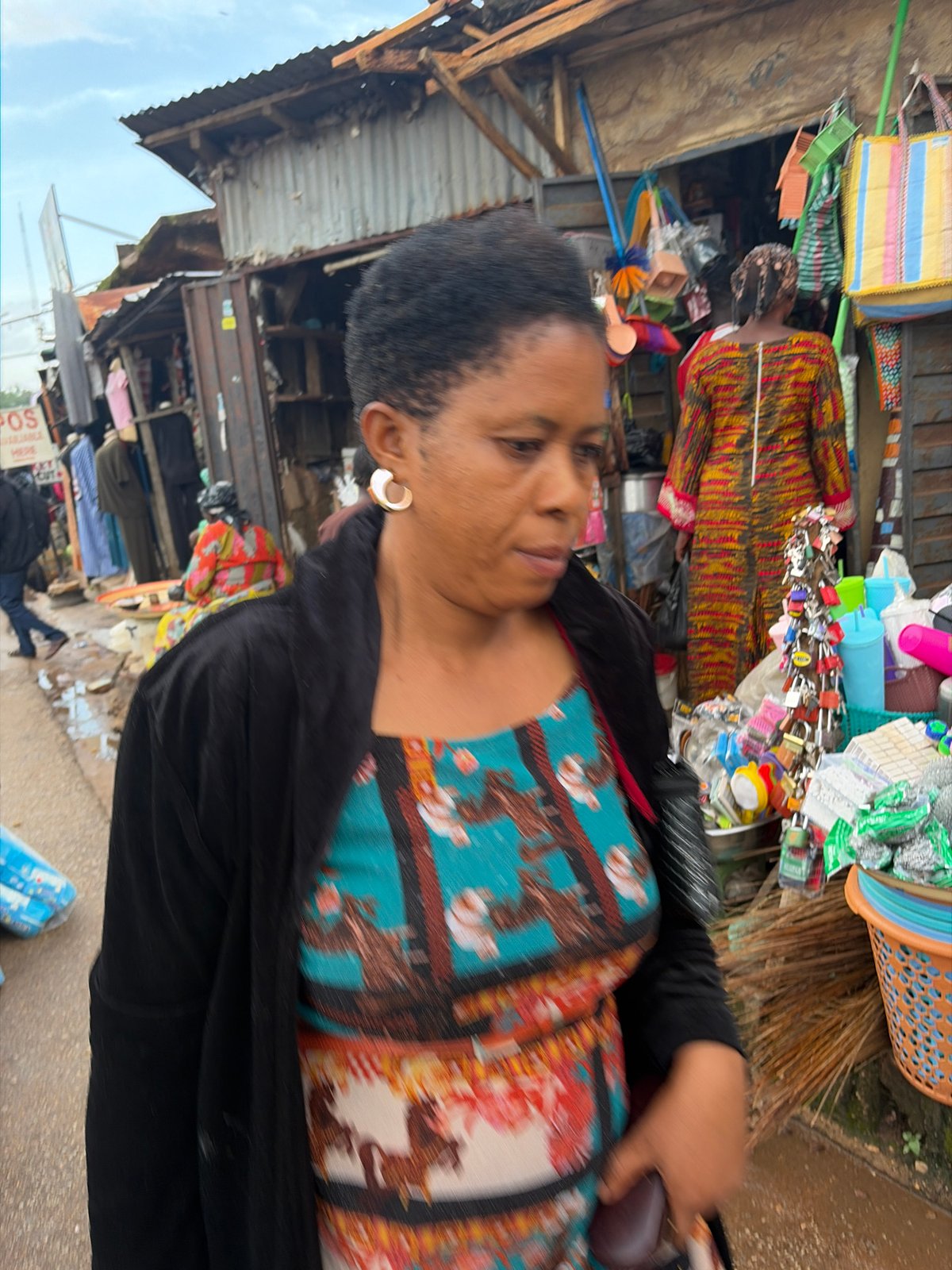 Afternoon street life and market activity in Jos, Nigeria