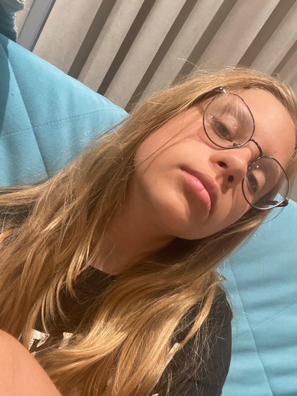 Close-up selfie series with round glasses, Sochi