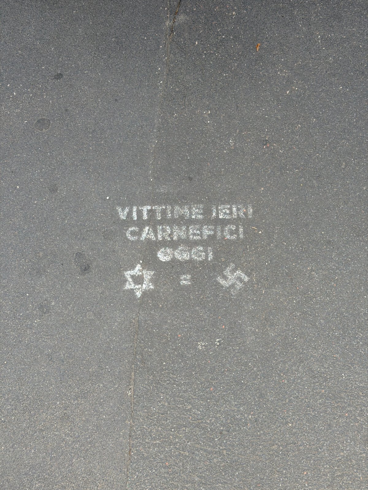 Antisemitic graffiti documented on Milan street