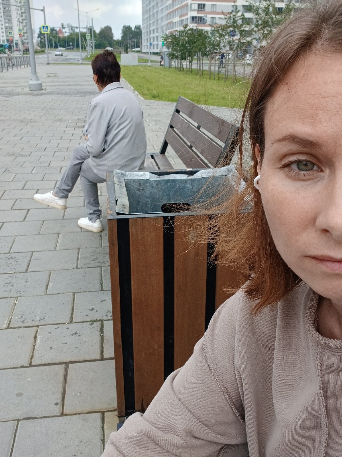 Rainy summer morning on the streets of Yekaterinburg