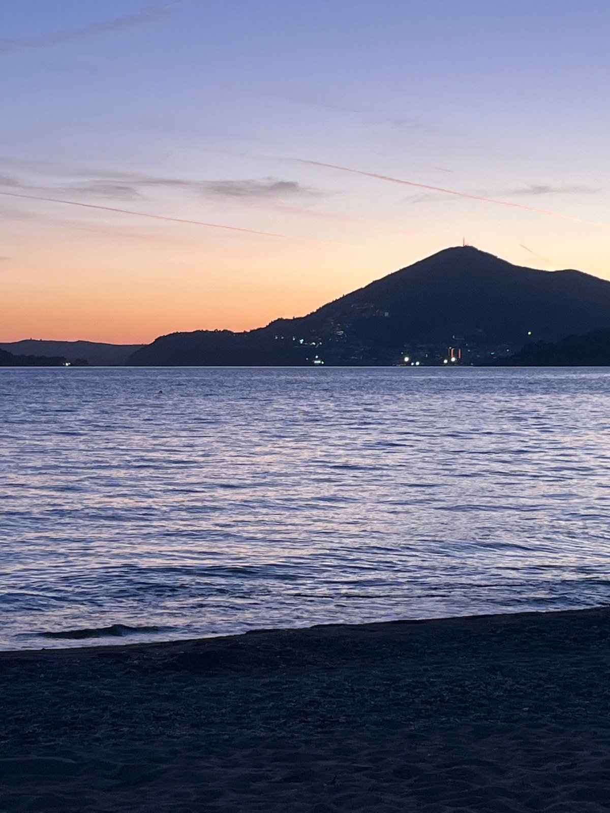 Montenegro coast captured in daylight and twilight scenes