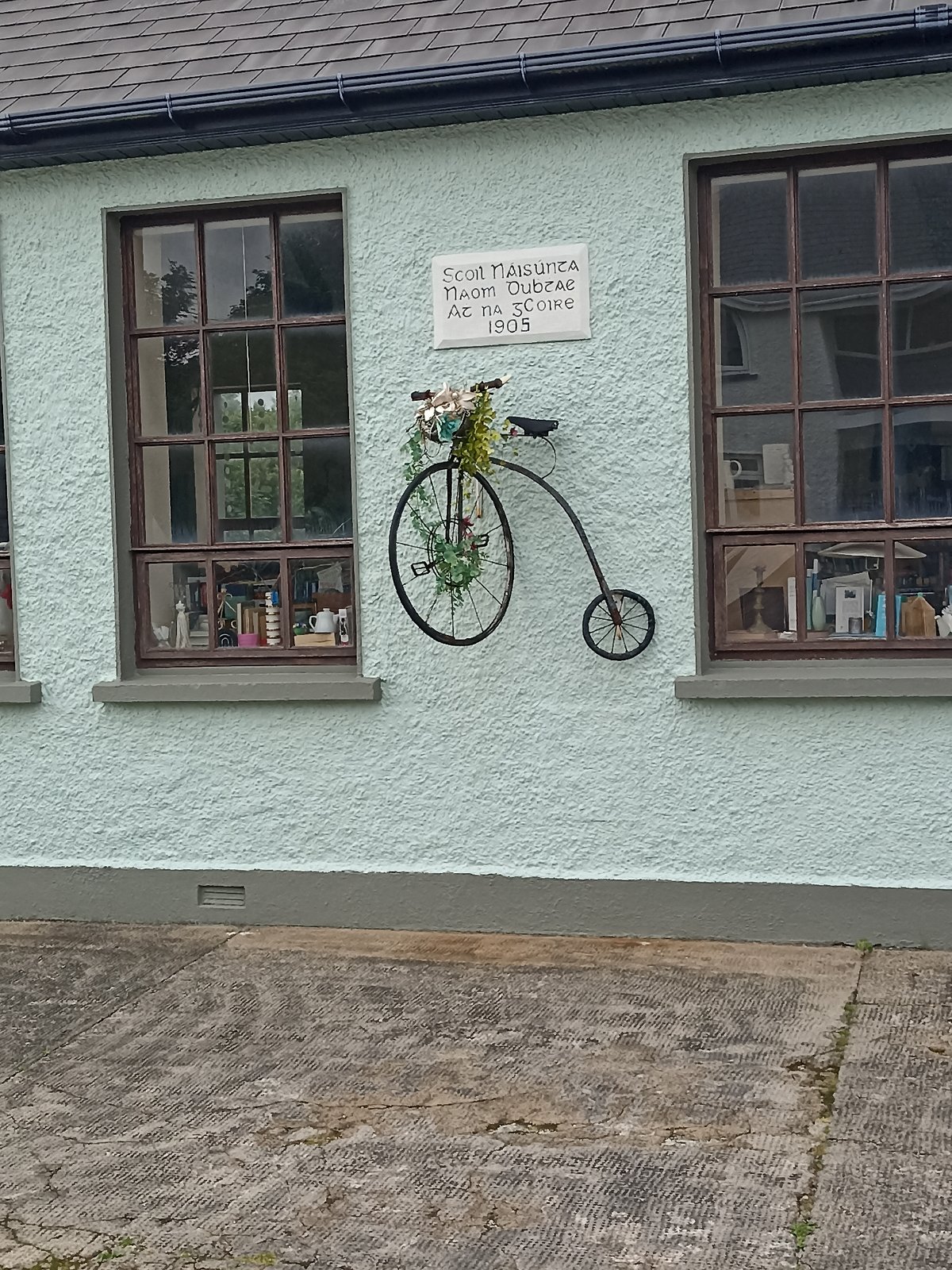 Annagry village streets and gardens on a grey July afternoon