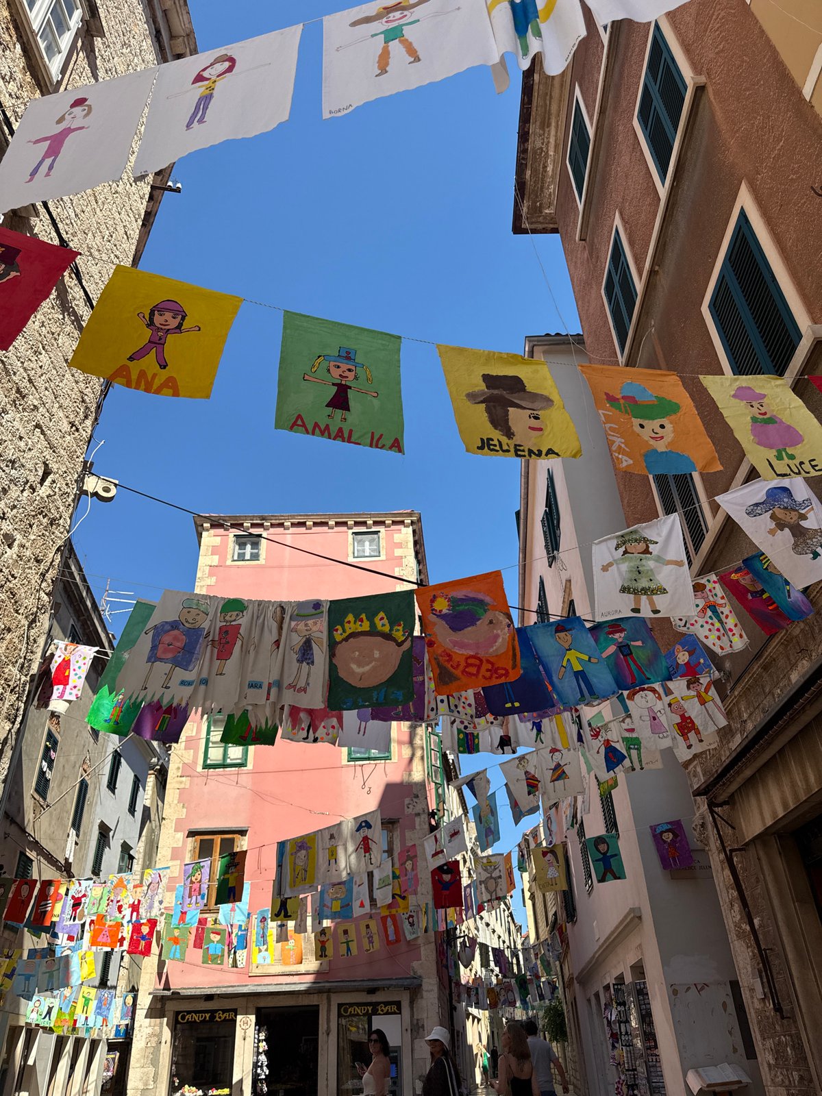 Šibenik's old town dressed up for its international children's festival