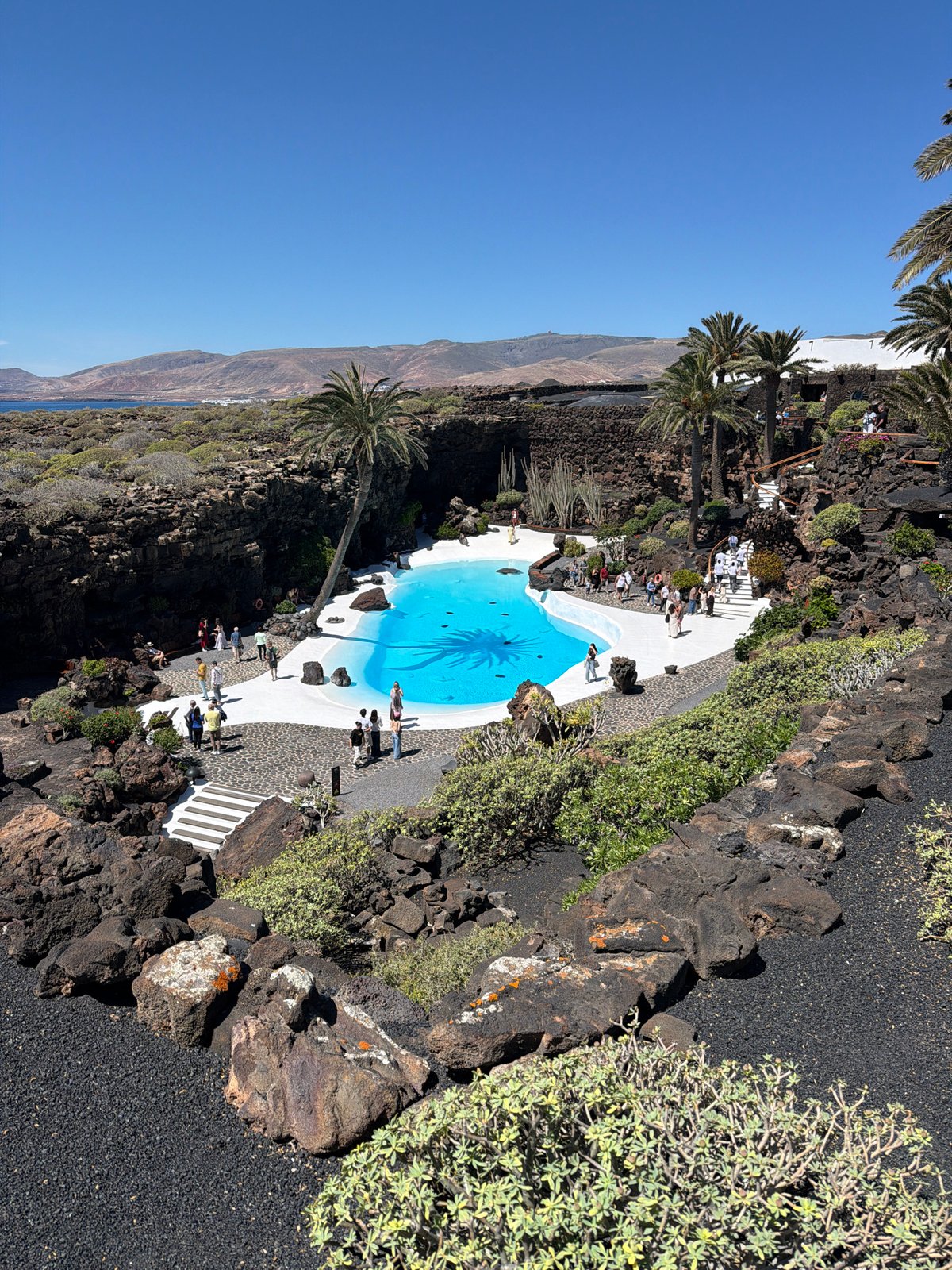 Tourist visits document Lanzarote's Jameos del Agua attraction