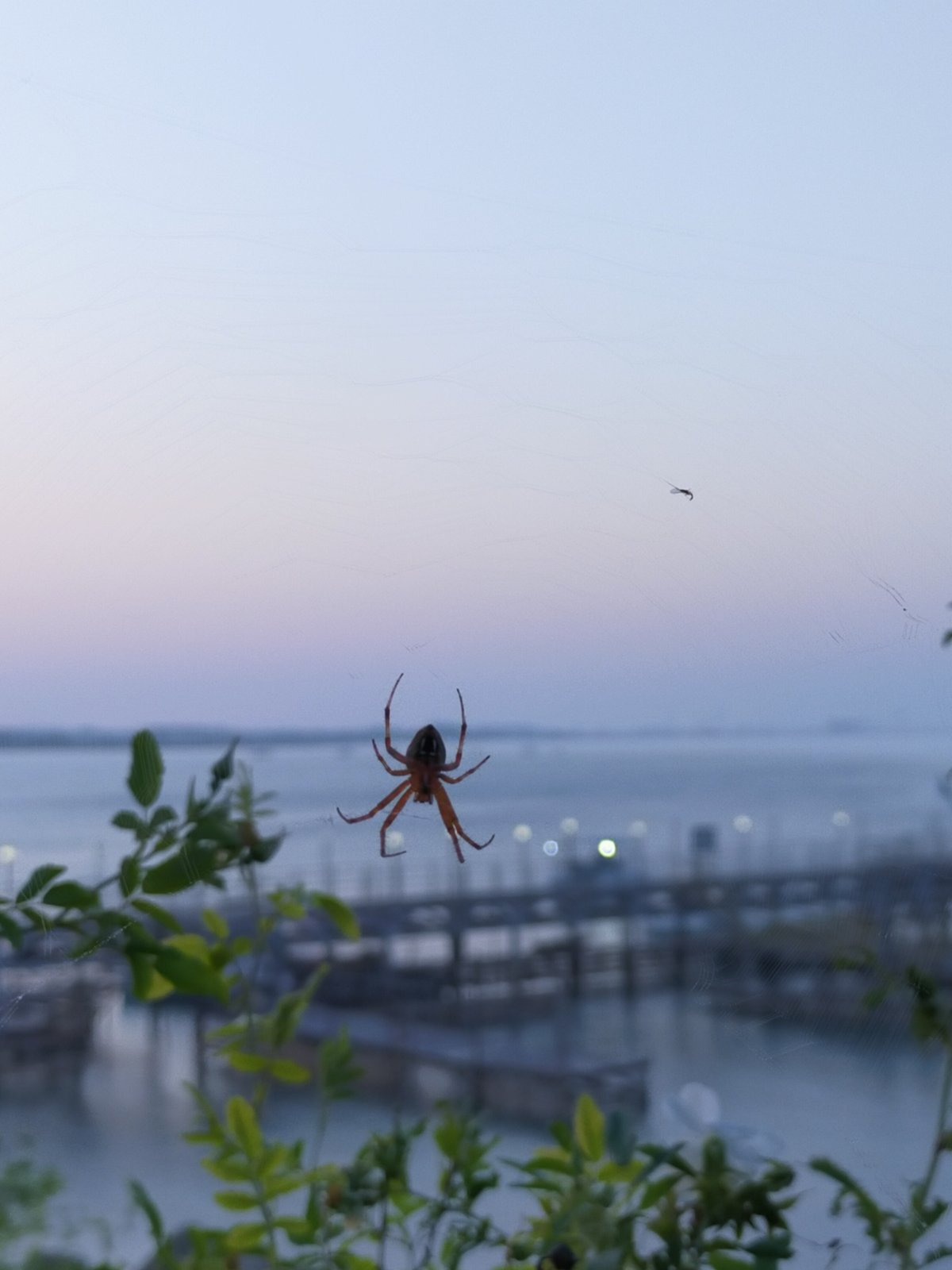 Sunset to dusk along Aktau's Caspian Sea waterfront