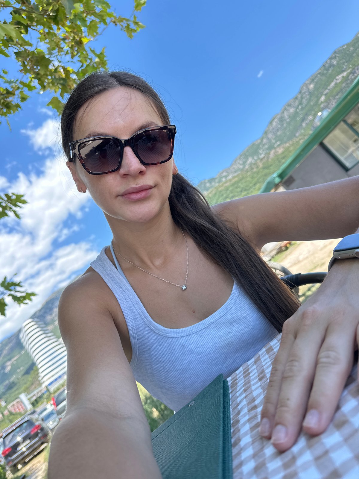 Summer afternoon at a beach café on the Adriatic coast