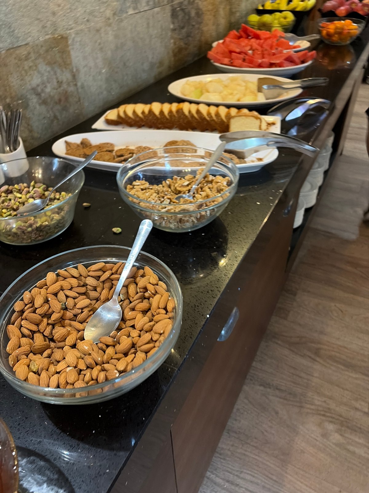 Hotel buffet spread at a Bansko resort