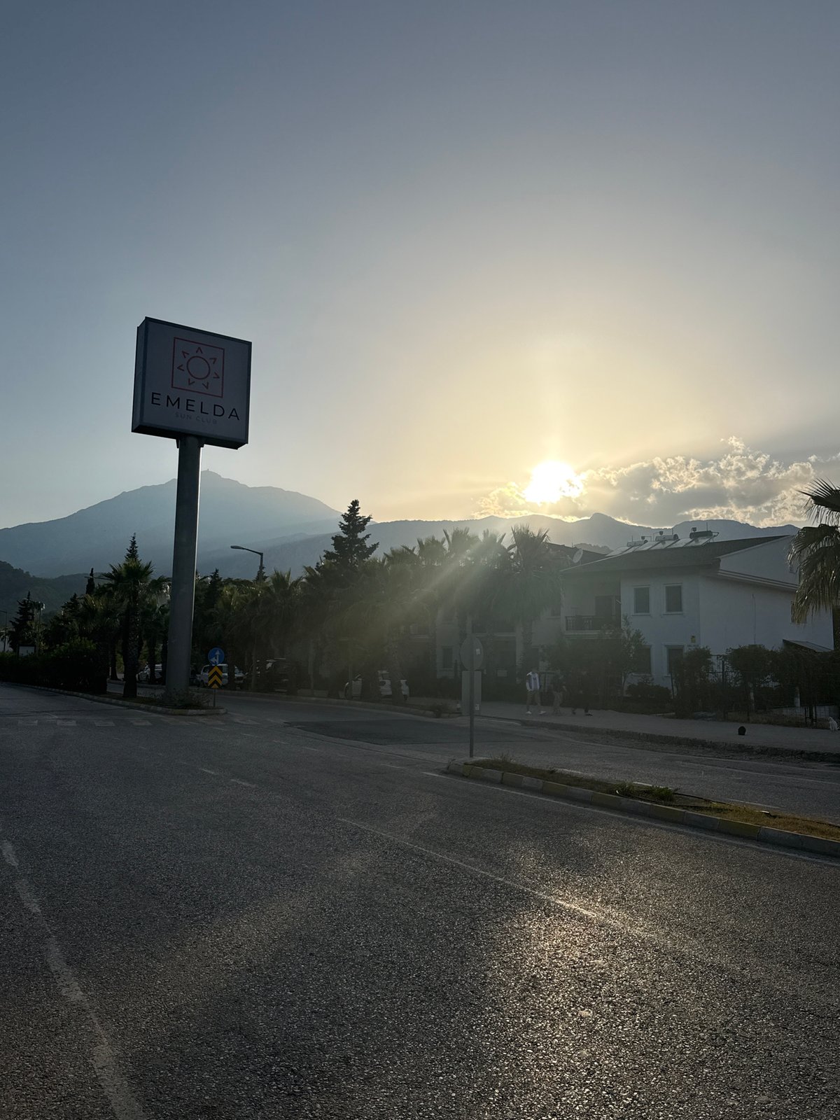 Tourist documents golden hour scenes around Kemer resort area