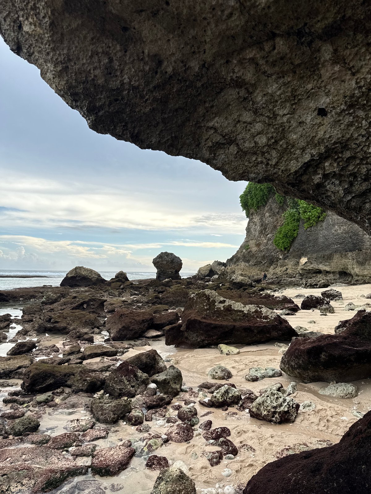 Morning beach activity recorded in Ungasan, Indonesia