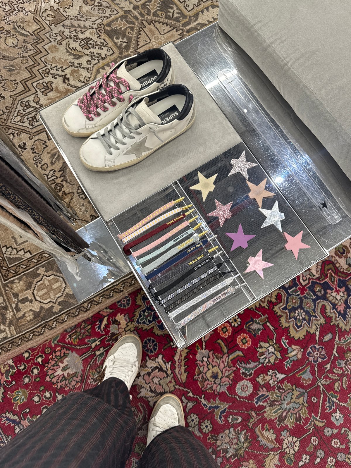 Golden Goose sneakers spotted in Fiumicino store display